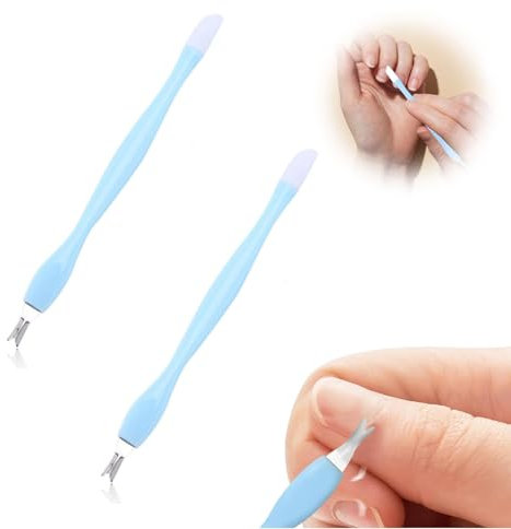 2 Stück Nagelhautgabel, NagelhautMesser Nagelhautentferner, Cuticle Trimmer, Dual Ends Nagelhautgabel, Cuticle Trimmer Pusher Remover, 2 in 1 Nagelhautschneider Nagelpflege Werkzeug
