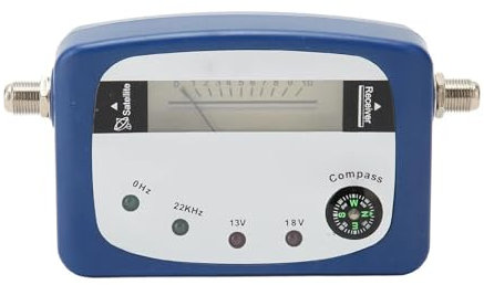 Buscador de satélites digitales Mini medidor buscador de señal de TV con brújula y 4 indicadores luminosos, probador de intensidad de antena con retroiluminación for señales de satélite para ajustar l
