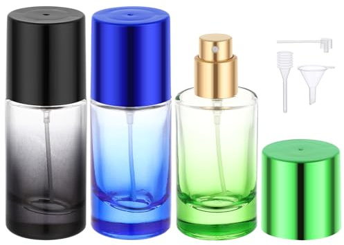 Segbeauty Parfüm Abfüller, 3 Stück 20ml Leere Parfümflaschen, Flacon Zum Befüllen in Glas, Nachfüllbar und Portable, Reiseparfümsprayer für Handtasche, Ferien