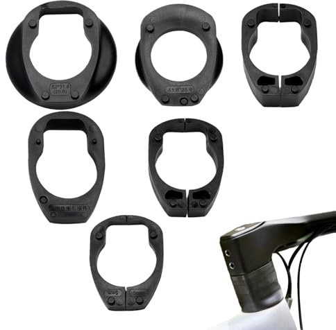 Juego De Espaciadores De Dirección - 6 Piezas | Kit De Extensión Ligero Para Potencia, Herramienta De Ajuste De Espaciado Para Horquilla, Para Hombres Y Mujeres, Bicicletas De Carretera Y Montaña