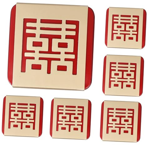 Mipcase 6piezas Cajas De Dulces Chinas Unidades Para Boda Recuerdos Decoración Hojalata Robusta Diseño