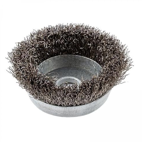 Ｚｉａｌｏｆｉ 4 X Drahtbürste für Bohrmaschine, Drahtrad, Hochleistungs Winkelschleifer Drahtrad Topfbürste, Bohrdrahtbürste Zum Entfernen von Rost, Doppelschleifer