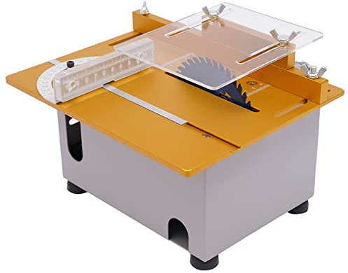 Sega da tavolo, sega circolare da tavolo, 300 W, con base per taglio del legno, lucidatura, intaglio, per fai da te, metallo, plastica e più di 220 V