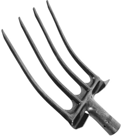 TOYANDONA Horca De Jardín De Cuatro Puntas para Aflojar Suelo Profundo Cabezal De Repuesto Herramienta Agrícola De Acero Adecuado para Jardinería y para Preparar Cultivos y Remover Tierra