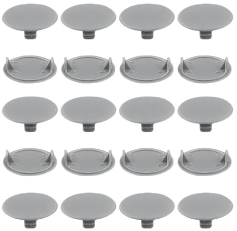20 PCS Plastic Hole Covers Caps, 35mm Diameter Round Hinge Hole Cover, Grey Mini Flush Holes Covers Cap Blanking for Furniture Cabinet Cupboard Wardrobes (Grey)