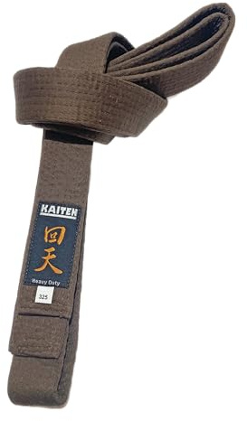 KAITEN Karategürtel Braun extra dicke Ausführung - 4,5 cm Breit - Baumwolle Braungurt - Länge 230 bis 350 cm
