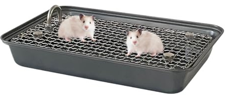 Bunny Müllbox - 30x20x4,5 cm Töpfchen-Trainer Käfig | Wiederverwendbares Töpfchenschale Käfig-Toilette Für Kaninchen Meerschweinchen Kleintiere Einfach Zu Reinigen