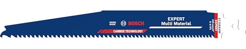 Bosch 3x EXPERT Multi Material S1159XHM Säbelsägeblatt, 3-teilig | für Gusseisen, Holz mit Metall, Länge 225 mm, Professional Zubehör Säbelsäge
