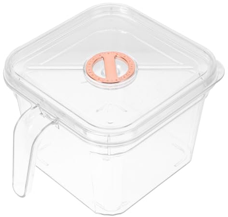 GANAZONO Transparent Petit Aquarium Carré avec Couvercle et Poignée Bocal Incassable pour Poissons Betta et Poissons Rouges Décoratif pour Bureau et Étagère