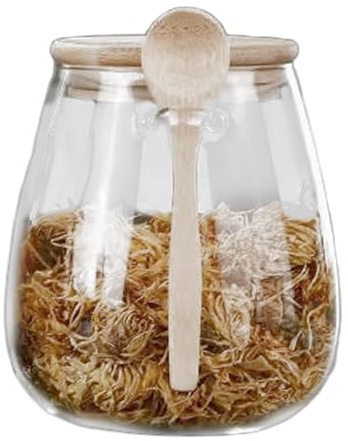 Barattoli Con Cucchiai E Coperchi - Cartugia Di Stoccaggio 1000 Ml, Vaso Sale Coperchio Cucchiaio, Contenitore Ermetico In Vetro Chiusura Bloccaggio | Cibo Per Chicchi Caffè Da Tè Riso Farina Noci