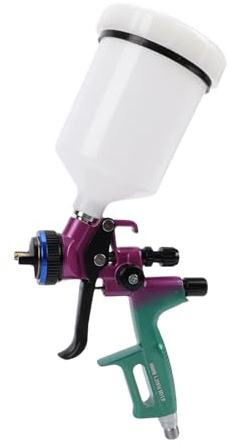Yechiry Professionell HVLP Spray Paint Gun Kit, Auto Paint Sprayer med 1,3 Mm Munstycke, 600 Ml Cup Feed Air Spray med Justerbart Flöde, Idealisk för Bilmöbler Väggkonstprojekt