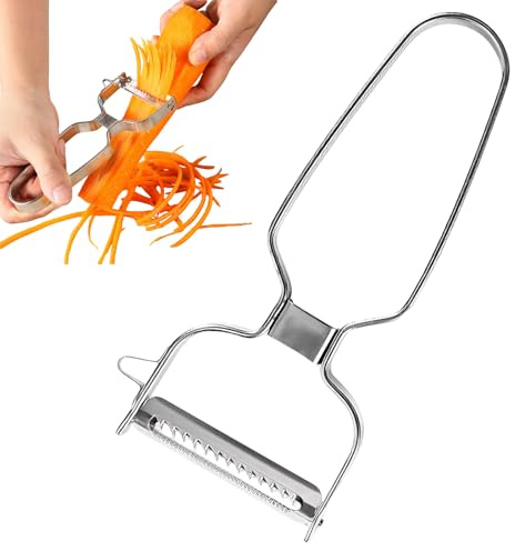 ZenithQuest SharpPeel Stainless Steel Vegetable Peeler – Super-Sharp Blade Matchstick-Sized Veg Strips