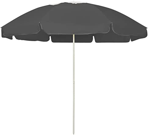 Mokuyary Ombrellone da giardino, 240 cm, in poliestere, 170T, colore: Arancione | Protezione solare per esterno, terrazza, piscina, spiaggia, ristoranti