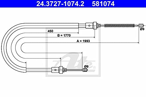 ATE 24.3727-1074.2 Seilzug, Feststellbremse