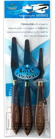 Artist Quality Palette Knives for Mixing-3 Pc Set, Flexible Steel By Royal