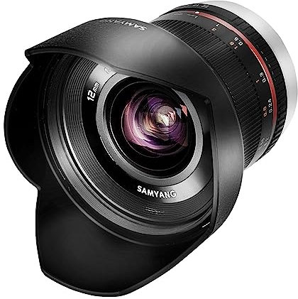 Samyang 12Mm F2,0 Aps-C Fuji X Noir - Objectif À Focale Fixe Grand Angle Aps-C pour Fuji X, Mise Au Point Manuelle, pour Appareil Photo X-T4, X-T30, X-T30 Ii, X-T200, X-Pro3 , X-A7, X-A5, X-T100, X-T3, X-E3