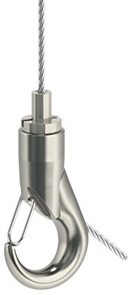 10x Haken-Gripper | Drahtseilhalter, mit Aushängesicherung, für Seil ø1,2mm-ø2,0mm
