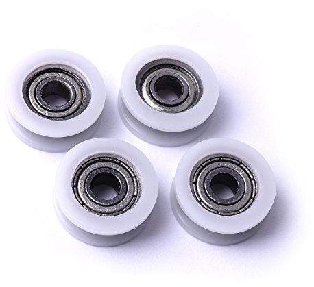 ATOPLEE 4pcs, runde Nut, Nylon, Riemenscheiben, Rolle Schiebetor/Winkelstange/Schubladen - 6x26.5x9mm