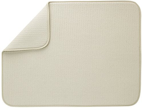 S&T INC. XL Dish Drying Mat Tappetino scolapiatti, Poliestere, Sabbia, 45.7L x 61W cm
