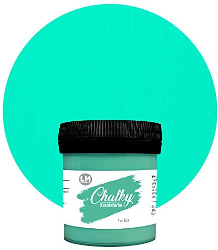 Kreativ Chalky Kreidefarbe 100 ml (Türkis) - - Finish Kreide-Farbe für einen Vintage/Shabby-Chic-Look. Die Kreidefarben/Kalkfarbe sind auch als Holzfarbe verwendbar