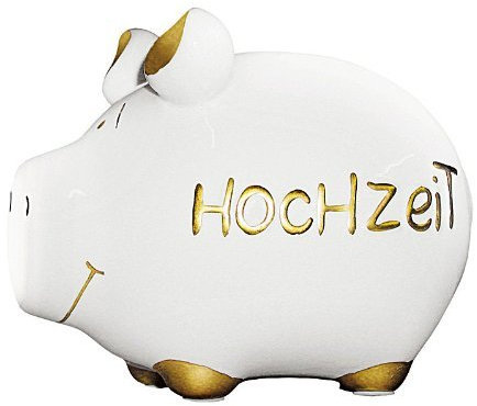 Spardose SchweinHochzeit-Keramik, 12,5 x 9 cm