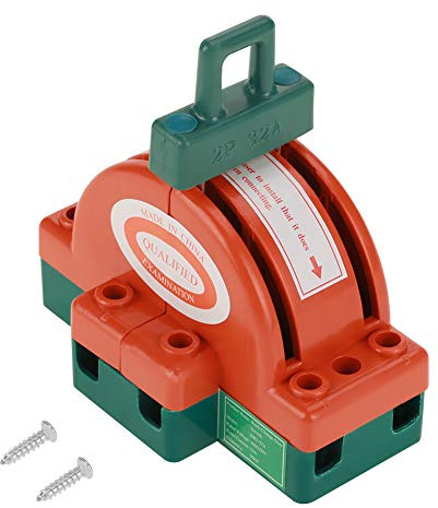 2pcs Double Throw Knife Switch,32A AC 220V 2 Pole Safety Disconnect Switch,Electric Power On Off Control Semicircular Breaker, for Fail-Safe Circuit Breaker, Switching In Backup Generator Etc