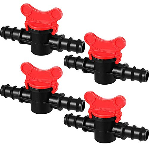 Boao Drip Irrigation Switch Valve Gate Valves for 1/2 Inch Double Male Barbed Valve (4)