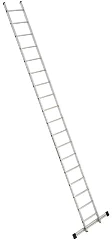 euroline | Sprossen-Anlegeleiter | Breite 410 mm | 18 Sprossen mit Traverse