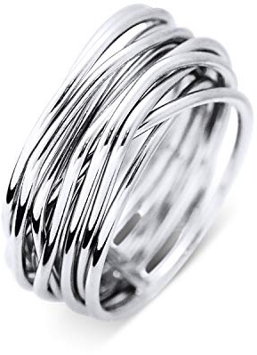 Essens - Anello alla moda, moderno, in argento massiccio 925, gioiello da donna