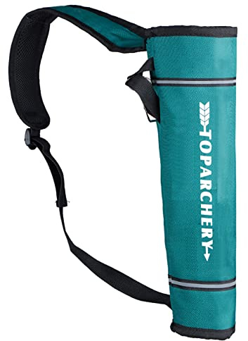 TOPARCHERY Arrow Quiver Holder Hip | Large Capacity Arrow Backpack Bag Compound Recurve Bow Practice Target Nylon Arrow Bag Quiver Suitable for Youth and Adults (Green)