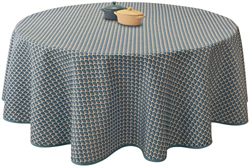 Le linge de Jules dammskydd mörkblå - rund 160 cm, blå, svart, saffran