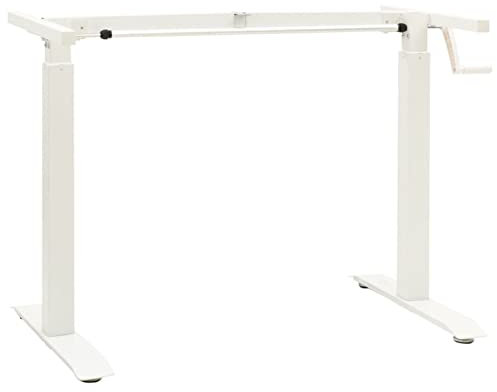 Atlojoys Schreibtisch-Gestell Manuell Höhenverstellbar Handkurbel, Elektromotorisch Höhenverstellbar, Schreibtischgestell, Elektrisch Schreibtisch, Standing Desk Electric, Laptop Tisch, Weiß