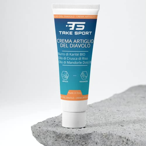 TS TAKE SPORT - Artiglio del diavolo, Artiglio del diavolo forte, Artiglio del diavolo forte pomata, Artiglio del diavolo pomata, 100 ml con Burro di Karité BIO e Olio di Mandorle Dolci BIO