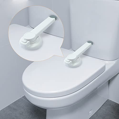 Baby Toilettenschloss,2Pack Verbessertes Kindersicheres Toilette-Sitzschloss im Badezimmer, Toilette-Deckelschloss mit Schaukelverschluss für Babysichere, Schnelle Installation.