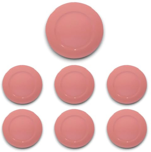 Generico 12x Sottopiatti Colore Rosa Bordo LISCIO Tondo 33 cm Natale cenone sotto Piatto Natalizio Capodanno Natale Cena Aperitivo PINK