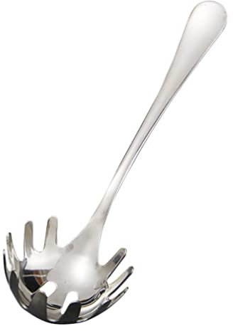 Housoutil Pasta Tenedor Cuchara Ranurada Espaguetis Cortar Colador Acero Inoxidable Garra Pasta Servidor Noddle Grabber Servir Espátula Cucharón para Bola de Masa Cubo de Hielo Utensilio de