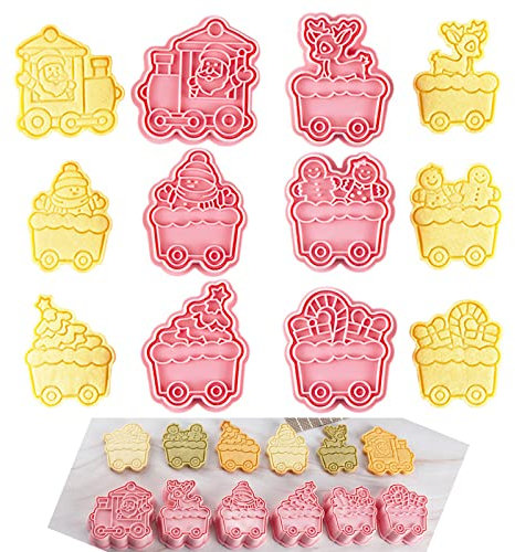 BSITSSS 6 Pezzi Formine Biscotti Natalizi, Natalizi Formine per Biscotti Stampi Biscotti Natalizi 3D, Stampini per Biscotti Tagliabiscotti Stampo Biscotti Stampini Biscotti Natale Decorazioni(D)