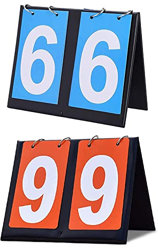 Bopfimer Portable Flip Scoreboard-Score Board for Pong Volleyball Table Tennis