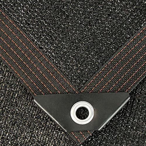 Voile Ombrage éTanche Toile Ombrage ImperméAble sur Mesure Toile Impermeabile Filet D'Ombrage Tissu D'Ombre Filet Dombrage Noir,6x7m