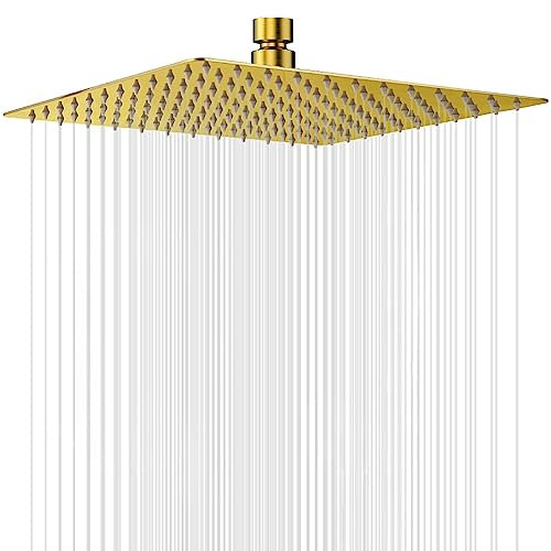 Soffione Doccia a Pioggia 30cm Quadrato Doccia Fisso in Acciaio inox 304 Silicone Anti-Blocco Soffione Doccia Doccia da Bagno Ultra Sottile Facile da Pulire e Installare