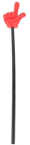 Amosfun Zeiger sprechender Stock praktisches Präsentationstool Lesestab Whiteboard Fingerstock Partyspiel-Requisiten Handheld Werkzeug Lehrstock Pole Büro Hochzeitsbedarf Plastik