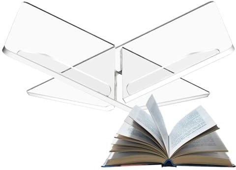 Jomewory Kochbuchständer, Küchentheke Kochbuchhalter Acryl Lesehalter, Glatter, Multifunktionaler, Transparenter Schreibtisch Buchständer Für Kochbücher, Musiknoten