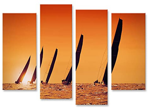 islandburner Prime Bild auf Leinwand Segeln Yachten Sonnenuntergang Segeln Meer Bilder Wandbilder Poster