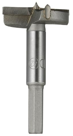 YoiYee 42mm Tungsten Carbide Woodworking Hole Saw Drill Bit, Hinge Boring Cutter Tool with Round Shank for Wood and Plastic - Includes Protective Case