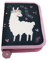 Theonoi Pferd Federmäppchen Federtasche Federmappe Mäppchen Etui 2 Fach Doppeldecker Schüleretui Stifteetui GEFÜLLT Geschenk für Mädchen (Lama)