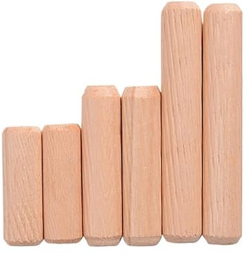 OZFENGH M8 Holzdübel, Schrank, Schublade, rund, geriffeltes Holz, Bastelstifte, Stangen-Set, Möbelbeschlag, Holzdübelstifte, 100 Stück (Size : M8 (100PCS), Color : 80mm)
