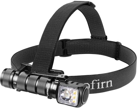 Sofirn HS42 Stirnlampe LED Wiederaufladbar 2100lm, Rot- & Weißlicht, IPX6 | Rotlicht, Weißlicht, Thrower & Flood, IPX6 Wasserdicht, Helmlampe, USB-C, Camping, Wandern