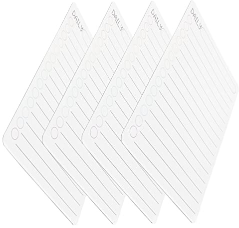 SEWACC 4stücke Teiliges Magnetisches Whiteboard Daily Planer Abwischbare Tagesplaner Mit Großem Notizfeld Für To-do-listen Wiederverwendbar Haftet Stark Kühlschrank Und Glatten Oberfläche