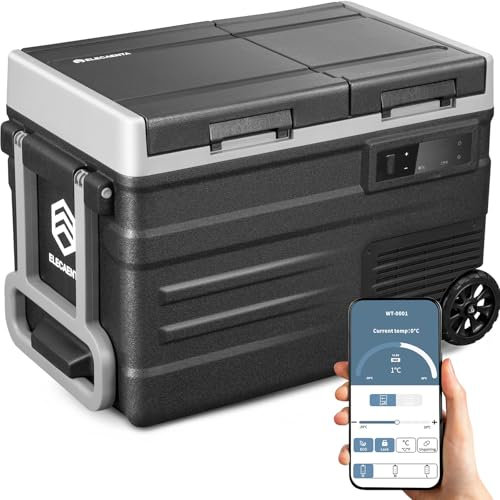 UD45 Frigorifero Portatile Elettrico, 40,6 Litri Frigoriferi per Auto 12V/24V CC e 100-240V CA, -20℃ a 20℃ Temperatura Regolabile Mini Frigo per Auto, Campeggio, Viaggi, Picnic Uso Esterno - Nero