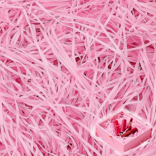 jwtyu 500g Shredded Tissue Paper Pink Shredded Paper for Gift Boxes for Gift Boxes Material Provides Good Protection for Gift Box Decoration